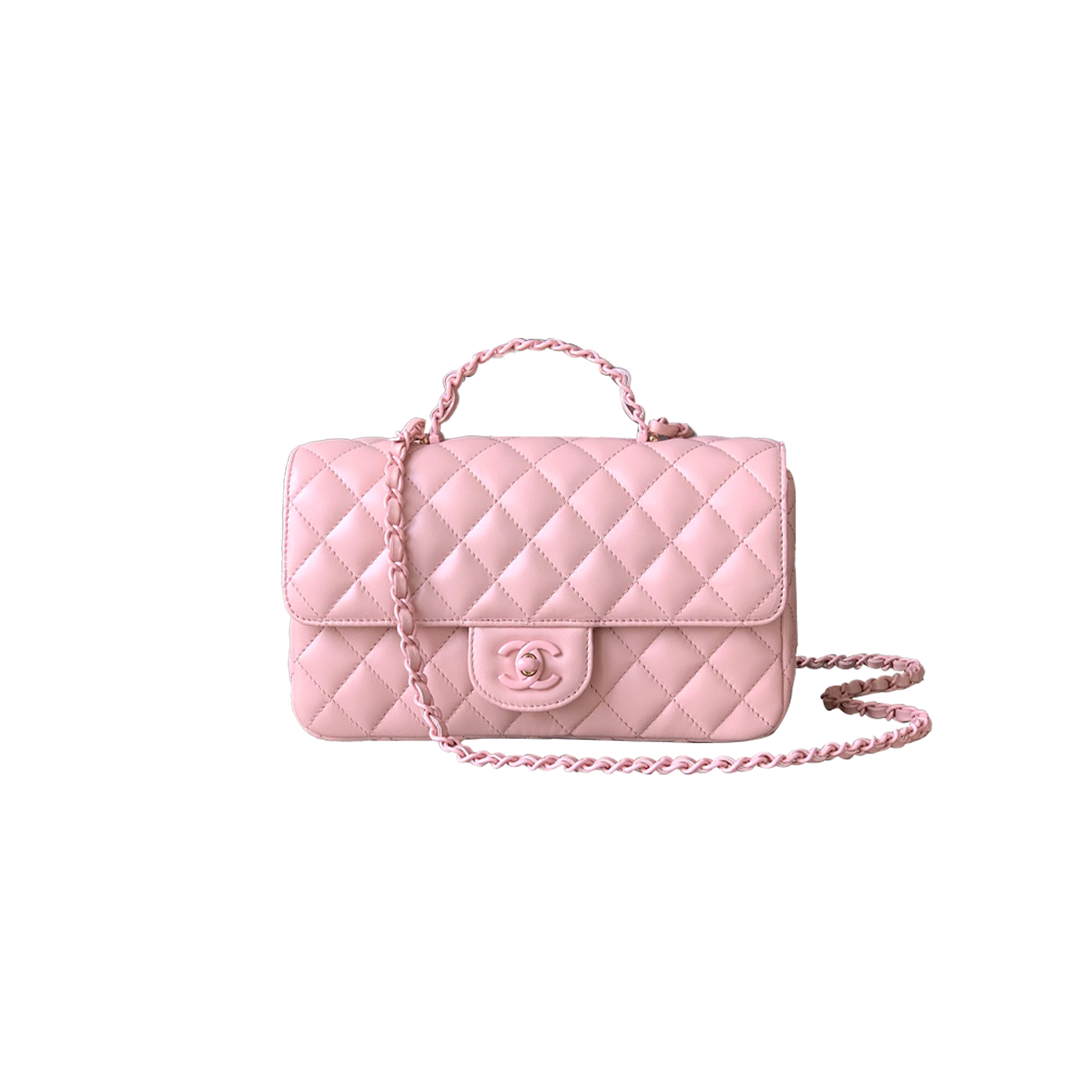 CHANEL FLAP BAG WITH TOP HANDLE AS5243 (23*12*6cm)